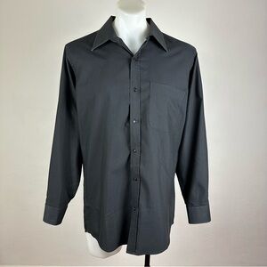 Also Conti Matte Black Dress Shirt